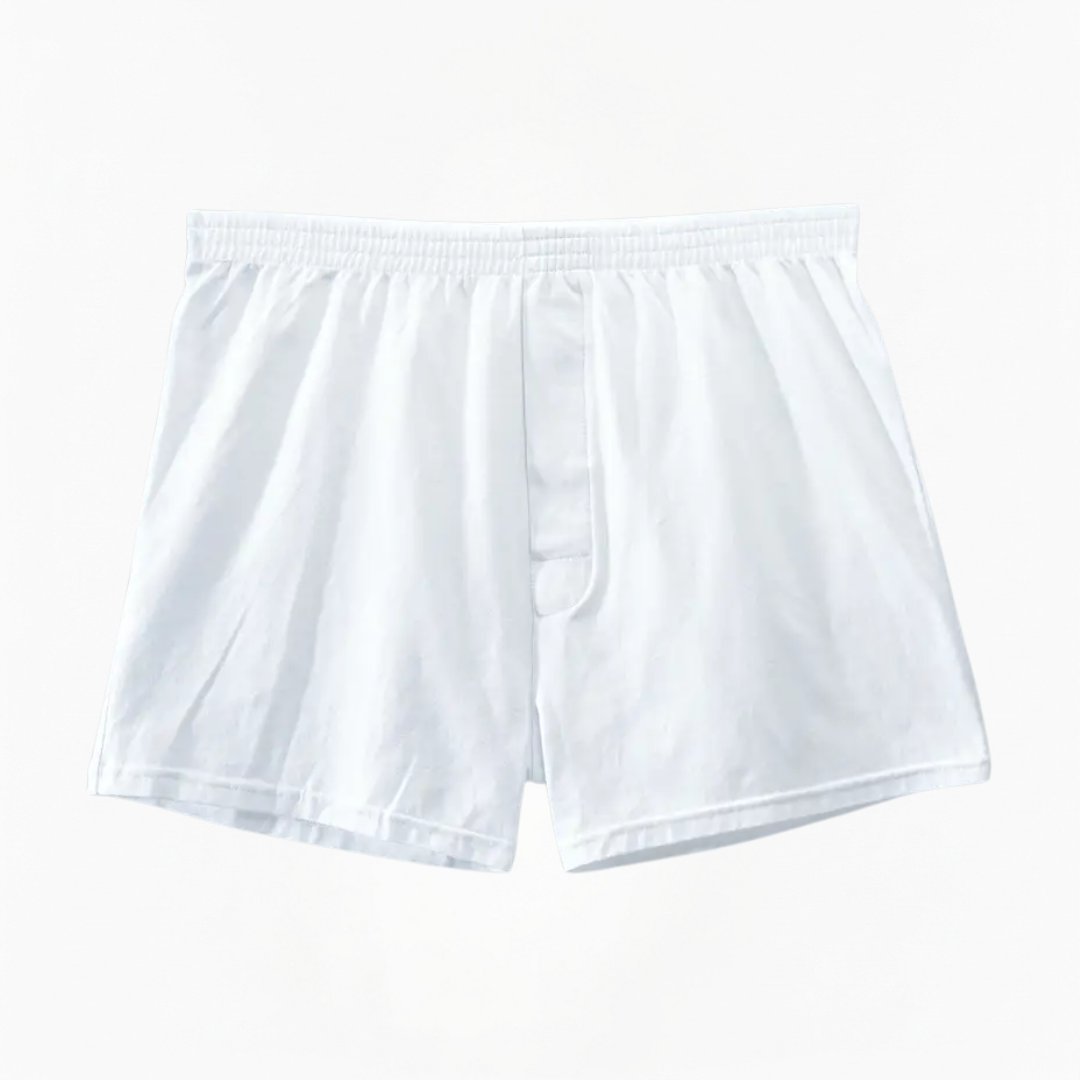 Effenkleurige boxershort - 5 stuks wit
